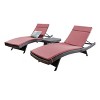 GDFStudio Olivia Multibrown 3 Piece Armless Chaise Lounge Chat Set with Cushions - 2 of 4