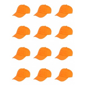 12 Pack Cotton Dad Caps Great for Casual Outfits or Custom Designs - 1 of 4