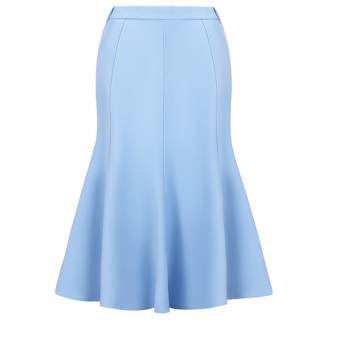 Hobemty Women's Office Midi Length High Waist Fishtail Skirt