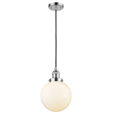 Beacon - 1 Light Cord Hung Mini Pendant In Industrial Style-11.5 Inches Tall and 8 Inches Wide