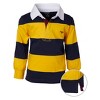 Sportoli Boys Cotton Striped Long Sleeve Polo Rugby Shirt - 2 of 3