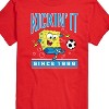 Men's Spongebob Squarepants Kickin It Since 1999 Short Sleeve Graphic T-Shirt - Red - 3 X-Large - 2 of 4