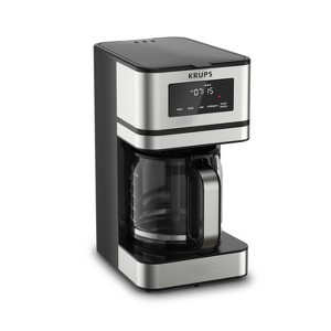 Krups 12 Cup Drip Coffee Maker, Simply Brew, Stainless Steel - 1 of 4