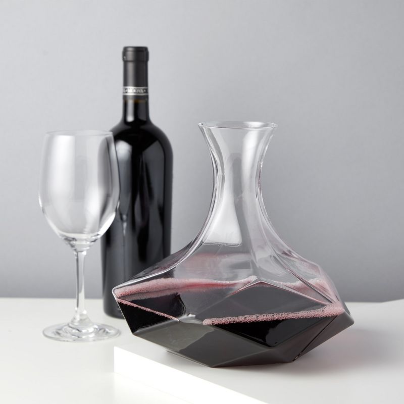 Viski Angled Wine Decanter Glass, Crystal, 3 of 14