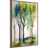 Amanti Art Watercolour Trees 1 by Sally Ann Moss Framed Canvas Wall Art - 3 of 4