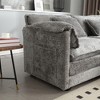 76.77" Chenille Double L-Shaped Sectional Sofa with Removable Armrests & Footstool - 2 of 4