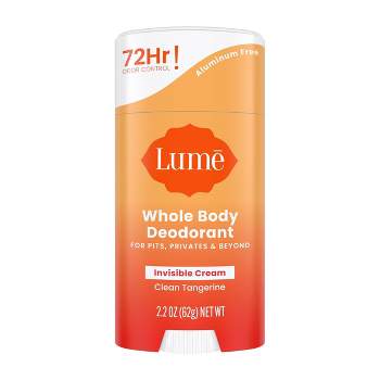 Lume Invisible Cream Deodorant Stick - Citrus/Tangerine Scent - 2.2oz