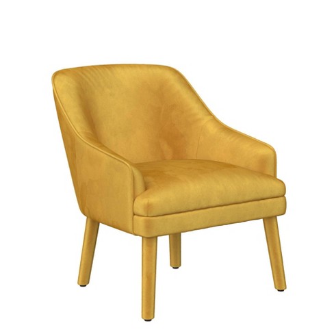 Mustard velvet online armchair