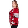 Alfred Dunner Women's Vertical Flower Zig Zag Sweater - 4 of 4