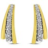 Haus of Brilliance 10K Yellow Gold Plated Silver 0.50 Cttw Round Diamond Graduated Huggie Earrings - 2 of 4