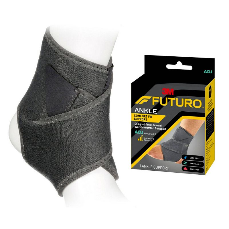 FUTURO Comfort Fit Ankle Support, Adjustable Everyday Ankle Brace - 1pk, 1 of 16