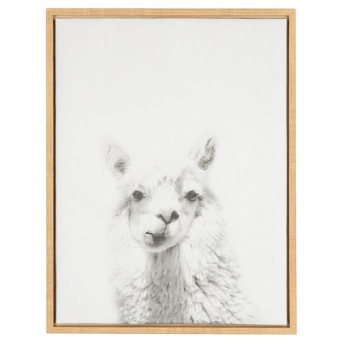 24" x 18" Alpaca Framed Canvas Art - Uniek - image 1 of 3