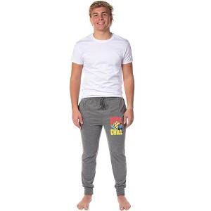 Despicable Me Minions Mens' Movie Binge Chill Jogger Sleep Pajama Pants Graphite - 1 of 4