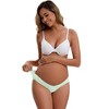 INSPIRE CHIC Women's Cotton Low Waist Under the Bump Maternity Briefs Pregnancy Classic Underwear - 4 of 4
