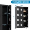 Munora - 72" 12-Door Metal Locker Storage Cabinet - Lockable for Office/School/Gym - Black - 3 of 4
