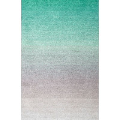 Nuloom Handmade Ombre Shag Shags Indoor Area Rug - Turquoise 5' x 8'