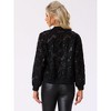 INSPIRE CHIC Women's Sequin Long Sleeve Zipper Sparkly Party Bomber Jacket - 4 of 4