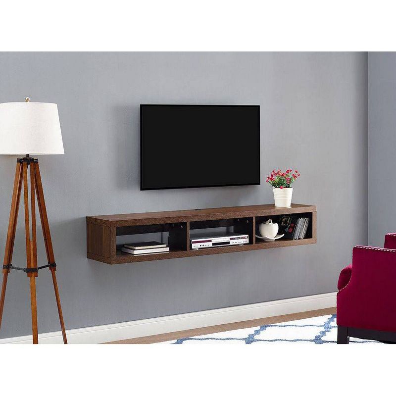 Shallow Wall Mounted A/V Console TV Stand for TVs up to 60" - Martin Furniture, 5 of 6