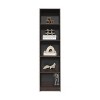 PAGED Bookshelf Wood Storage Shelves with Space-Saving Design, Bookcase for Home Office, Study - 3 of 4