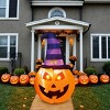 Joyfy 5 FT Halloween Inflatables Outdoor Decorations, Pumpkin Inflatable with Witch Hat, Built-in LEDs for Halloween Party Yard Garden Lawn Decoration - 4 of 4