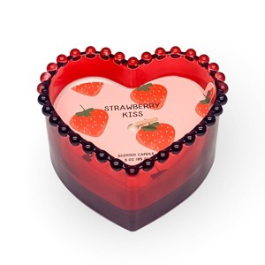 3.0oz Glass Heart Candle - Bullseye's Playground™ - 1 of 3
