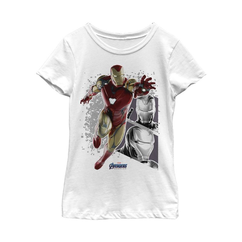 Girl's Marvel Avengers: Endgame Iron Man Changes T-Shirt, 1 of 5