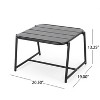 GDFStudio Crowningshield Outdoor Slatted Iron Side Table - 3 of 4