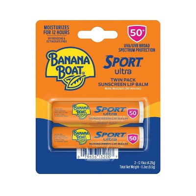 Banana Boat Ultra Sport Lip Balm - SPF 50 - 0.15oz/2ct