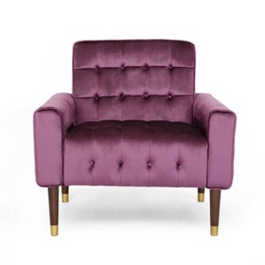 Bourchier Modern Glam Velvet Armchair - Christopher Knight Home - 1 of 4