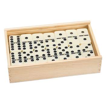 Toy Time Premium Set of 55 Double Nine Dominoes with Wood Case