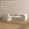 Modular Washable 4-Seater Corner Sectional in Mist | Deluxe+ Seat | Cloud Pillow - 2 of 4
