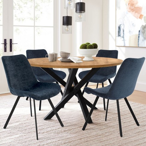 Designer Wood & Upholstered Dining Chairs, Handcrafted Dining Room Chairs