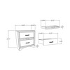 Vynxaria Modern 3-Drawer Nightstand - Grey, Jewelry Drawer, MDF/Melamine/Solid Wood Frame, Bedroom Storage Furniture - 4 of 4