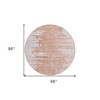 Terra Cotta Salmon And Copper Abstract Washable Indoor Outdoor Area Rug - 3 of 4