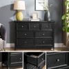 7 Chest Of Drawer Nightstand, 7 Drawers Dresser For Bedroom, Modern Wide Dresser, Large Capacity Wood Cabinet For Bedroom, Living Room, Closets - 3 of 4