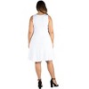 24seven Comfort Apparel Fit and Flare Knee Length Plus Size Tank Dress - 3 of 4