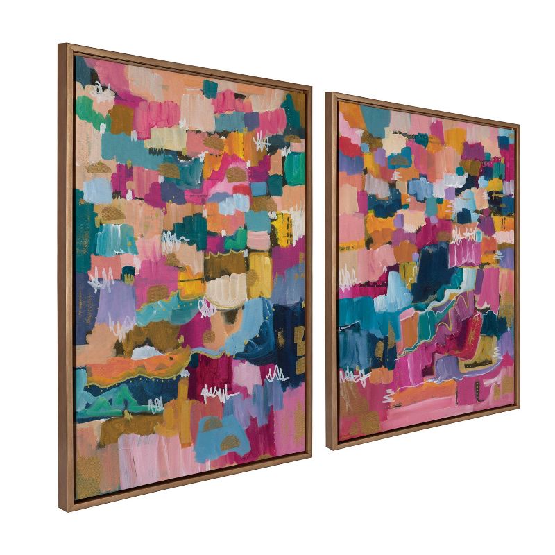 Kate &#38; Laurel All Things Decor (Set of 2) 28&#34;x38&#34; Sylvie Applause Framed Wall Arts by Leah Nadeau Gold, 2 of 7