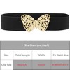 INSPIRE CHIC Women's Gold Butterfly Stretchy Vintage Elegant Elastic Waistband Belts 1 Pc - 4 of 4