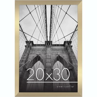 Americanflat 20x30 Poster Frame in Gold with Polished Plexiglass - Horizontal and Vertical Formats with Included Hanging Hardware