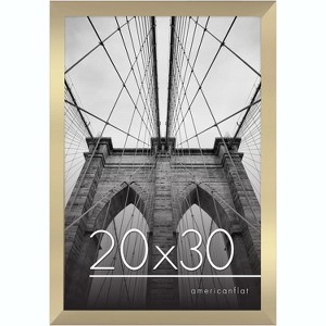 Americanflat 20x30 Poster Frame in Gold with Polished Plexiglass - Horizontal and Vertical Formats with Included Hanging Hardware - 1 of 4