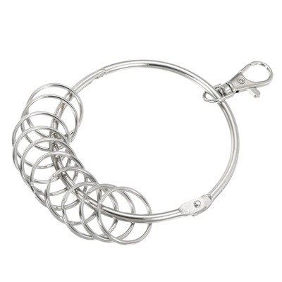 Unique Bargains Key Ring Chain Metal Lobster Swivel Clasp Silver Tone 1.4  X 0.6 X 0.28 20pcs : Target