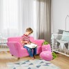 Infans Kids Sofa Strawberry Armrest Chair Lounge Couch w/ 2 Pillow Children Toddler Pink - 2 of 4