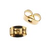 John Bead Must Have Findings Metal Gold 6x3mm Butterfly Earring Clutches for Jewelry Making Findings, 20 Pieces - 2 of 2