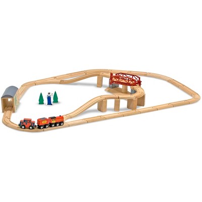 doug and melissa wooden train set