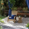 Patio Adirondack Chair with Rattan Wicker, Soft Cushions, Tall Curved Backrest for Deck or Garden - 2 of 4