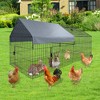Large Metal Chicken Coop with Waterproof & Anti-UV Cover, 86" l x 40" w x 40" h Chicken Runs for Yard with Rust Prevention Frame - 2 of 4