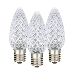 Novelty Lights C7 LED Faceted Christmas Replacement Bulbs Dimmable 25 Pack - 1 of 4