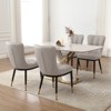 Bekrvio High-Back Faux Leather Dining Chairs Set of 4 - Modern Sturdy, Upholstered with Deep Sponge Seat, Metal Legs for Kitchen/Dining/Living Room - 2 of 4
