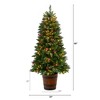 Nearly Natural 5-ft Frosted Colorado Aspen Pre-Lit Artificial Porch Christmas Tree with 200 LED lights - 2 of 4