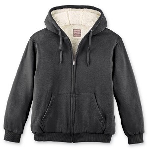 Collections Etc Ultra Soft Fleece Lined Zip-Up Hooded Sweatshirt - 1 of 4
